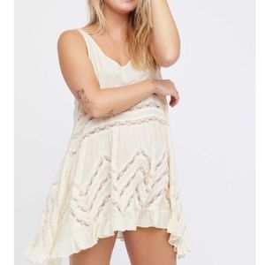 NWT Free People Voile and Lace Trapeze Slip / Tea Combo